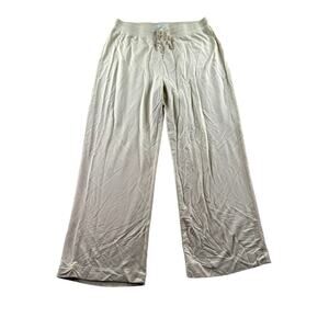 Lake Wide Leg Elastic Waist Lounge Pants Size Medium Beige Modal Comfy Pajamas